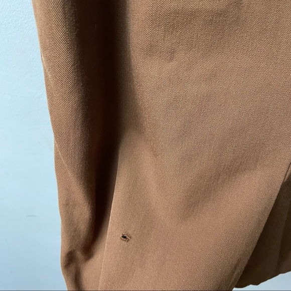 70s Vintage Wool Brown Minimalist Skirt size 8 - Picture 7 of 8